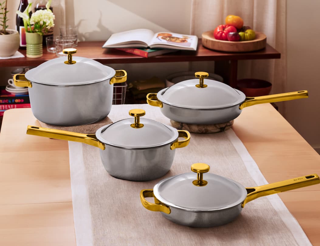 We're running a secret deal on our most dad-approved stainless steel cookware upgraded with a highly durable, nonstick Titanium interior.
