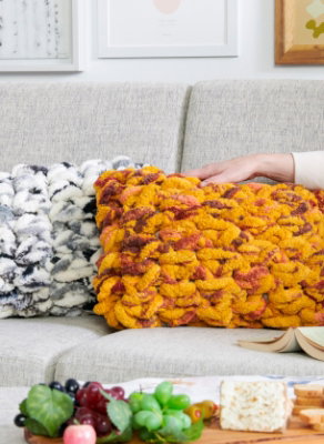 Crochet Lumbar Pillow