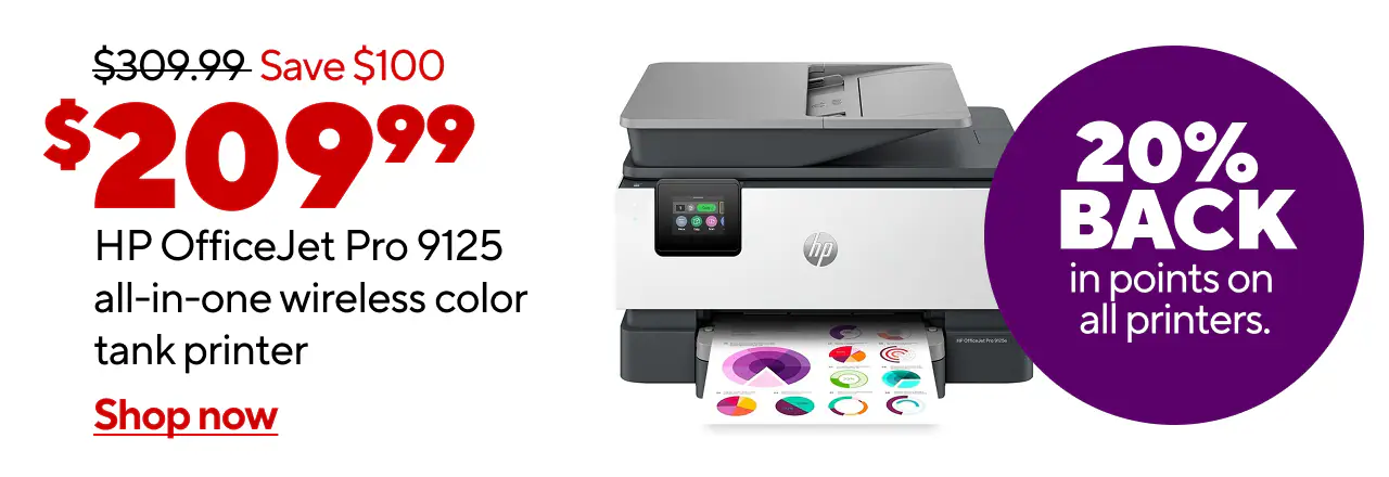 HP Office Jet Pro 9125e $209.99