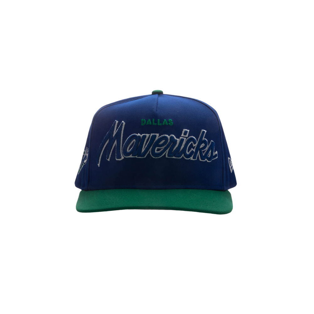 9FIFTY A-Frame Curved Hardwood Classics Script Snapback - Dallas Mavericks