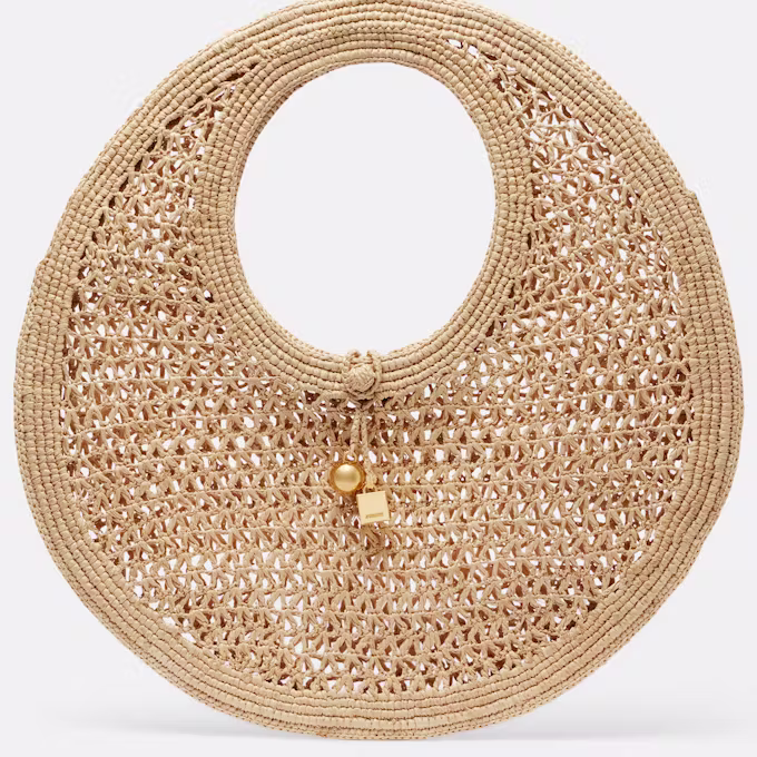 Spiaggia Raffia Top-Handle Bag