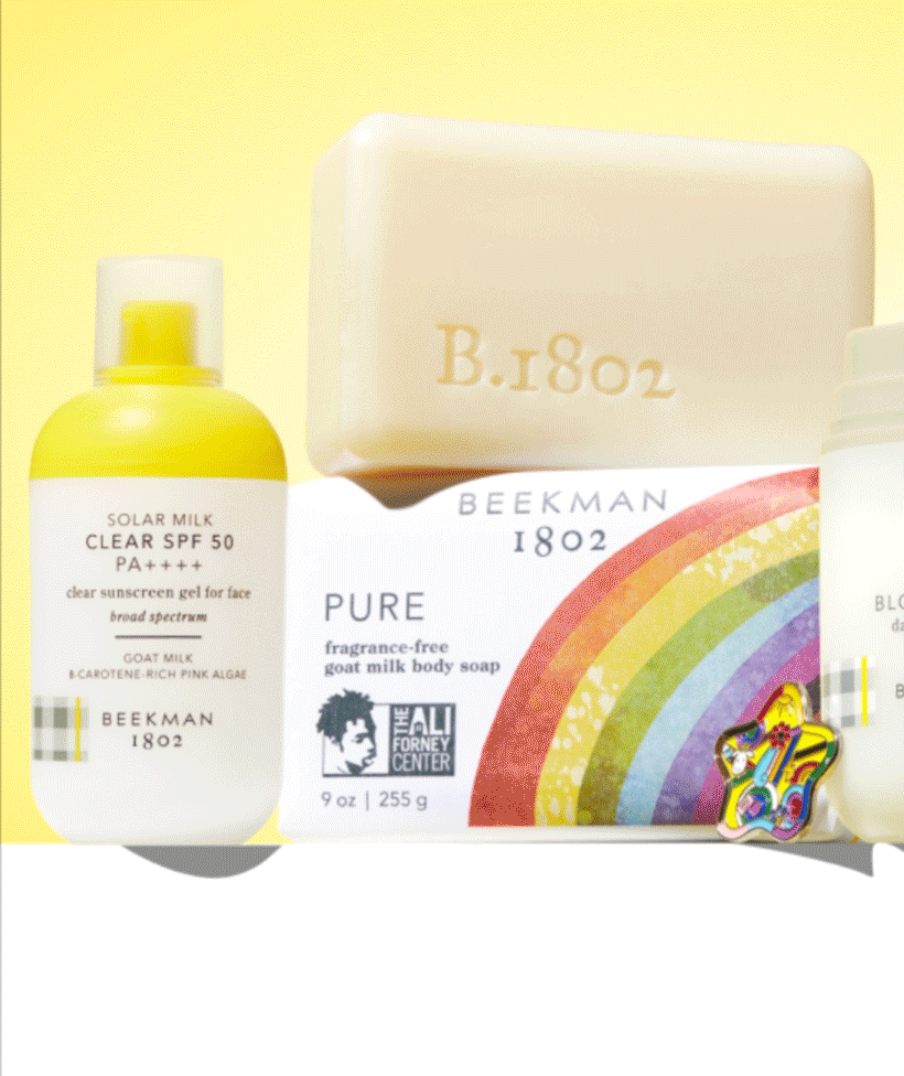 $90 | $114 VALUE Pride & Protect | Meet our limited-edition Pride & Protect Set featuring Solar Milk Clear SPF, Bloom Cream, and our bestselling Pure Bar Soap in limited-edition Pride packaging. SHOP THE SET
