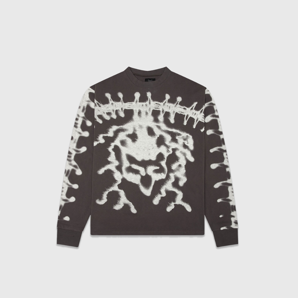 Fox LAB Airbrushed L/S Top - Charcoal