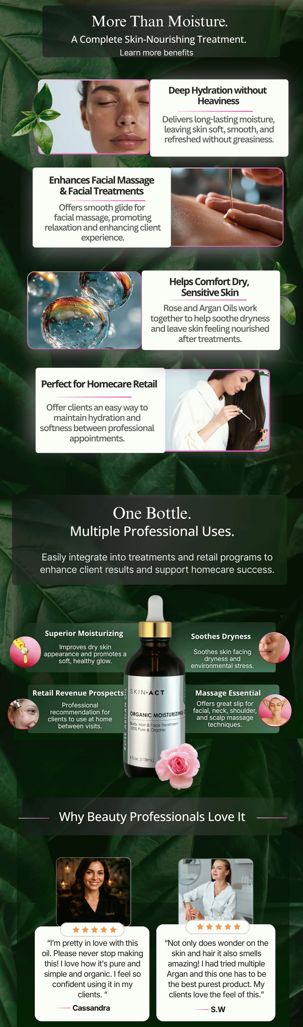 SkinAct Organic Rose Argan Oil 4 oz