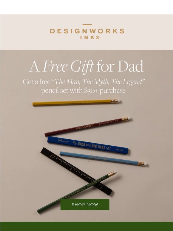 Free Father's Day Gift with $30+ Purchase