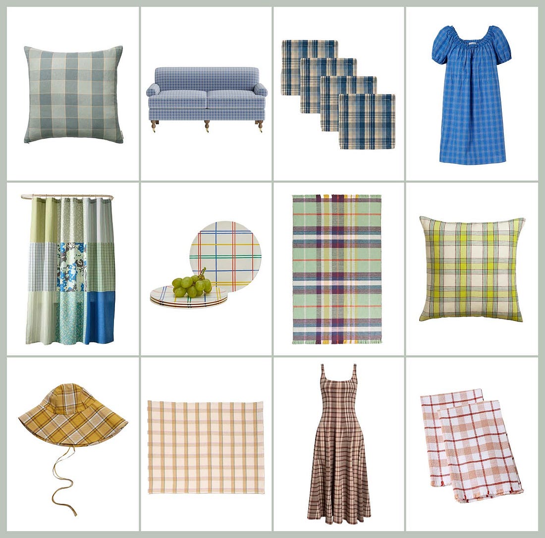 Plaid decor and fashion for summer Plaid decor and fashion for summer
