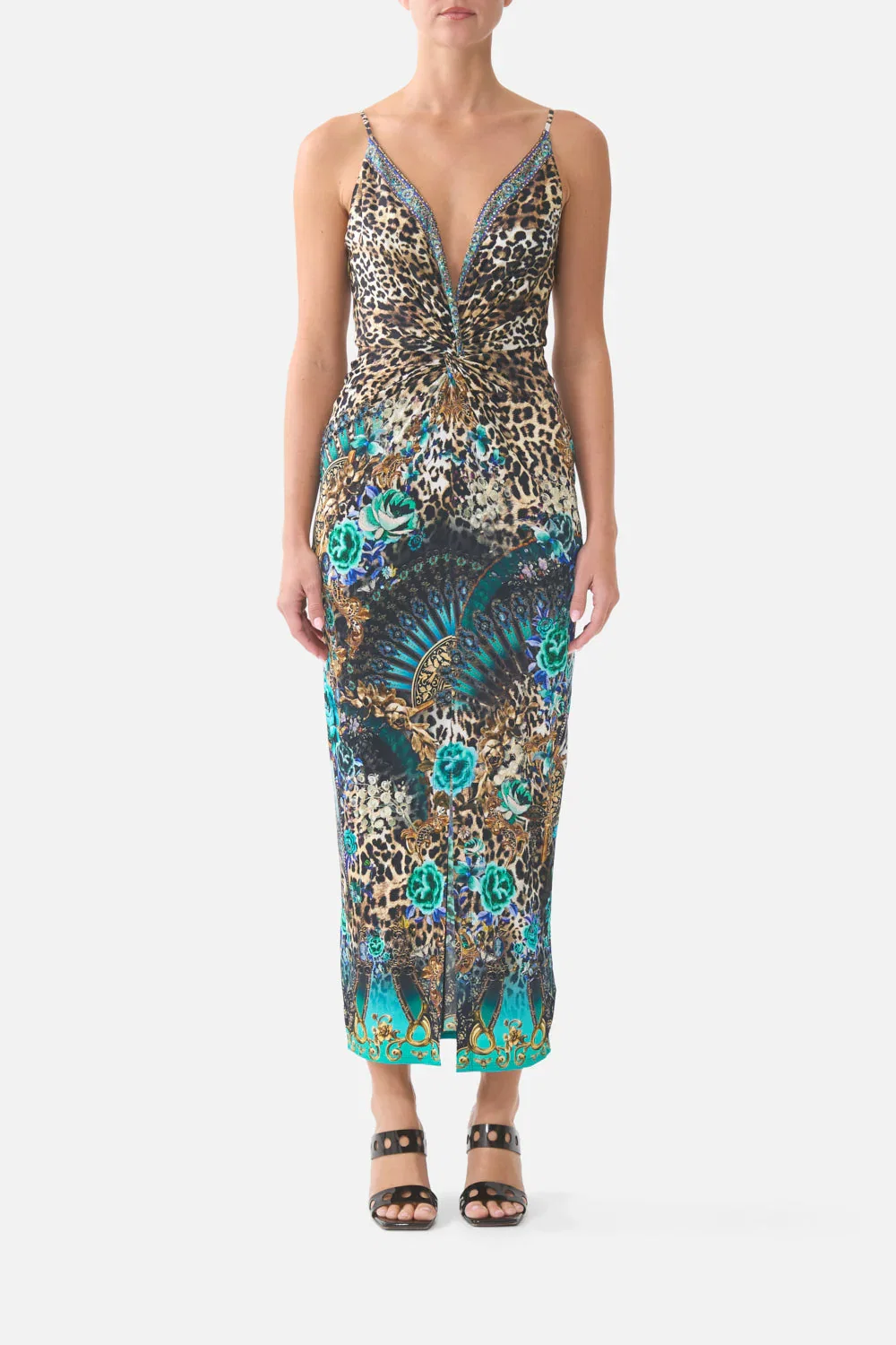 Image of STRAPPY DRESS WITH TWIST FRONT FLAMENCO EUPHORIA