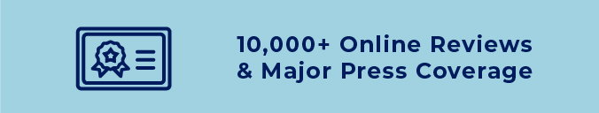 10,000+ Online reviews