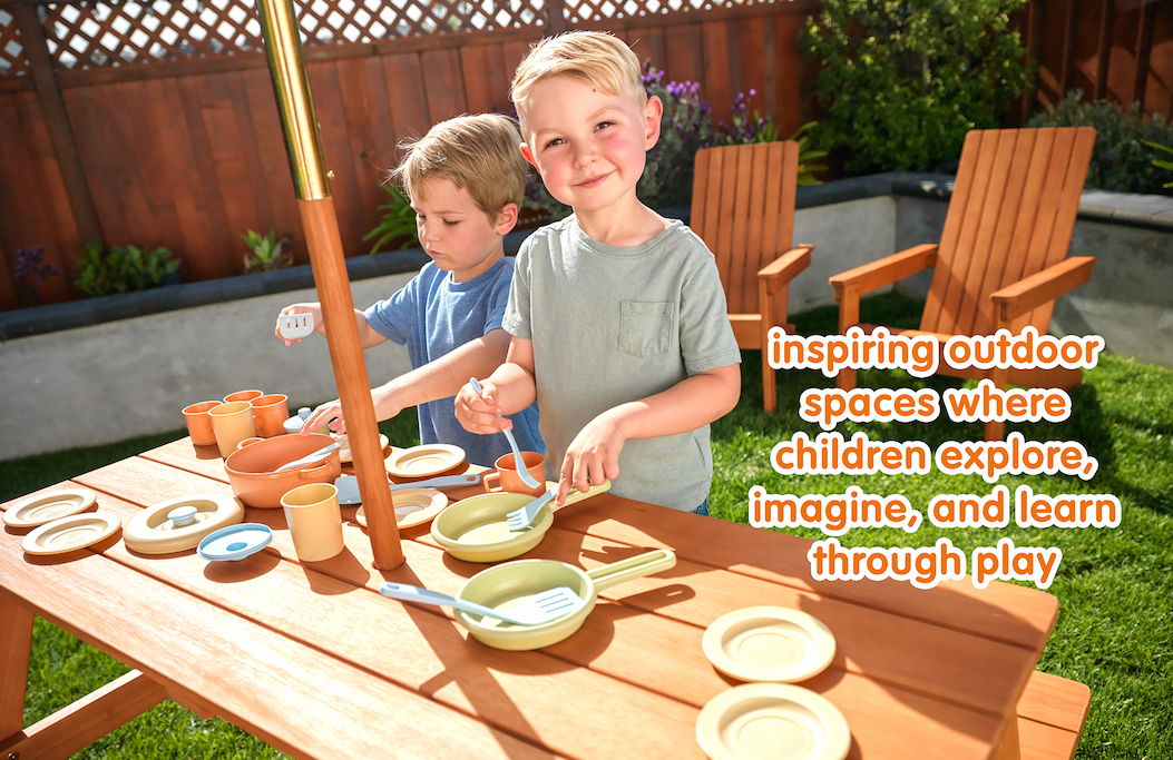 inspiring outdoor spaces where children explore, imagine, and learn through play