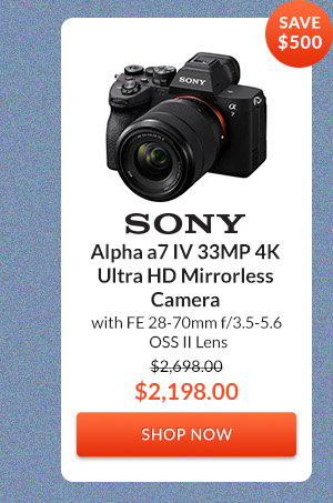 Sony Alpha a7 IV 33MP 4K Ultra HD Mirrorless Camera with FE 28-70mm f/3.5-5.6 OSS II Lens