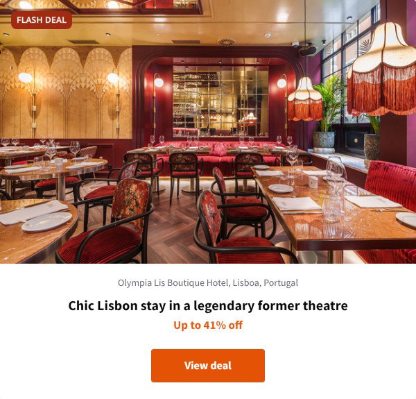Chic Lisbon stay in a legendary former theatre
