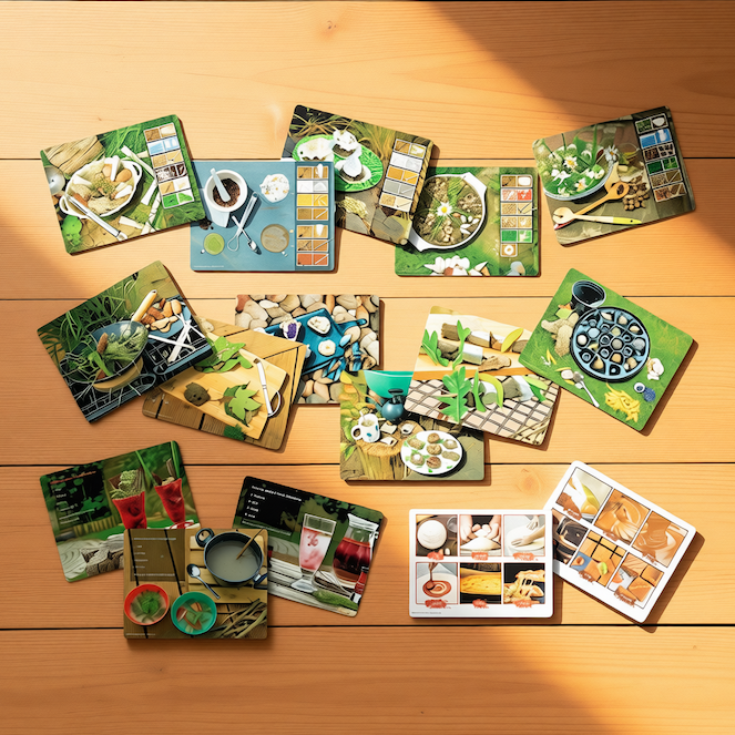 Mud Kitchen Double-Sided Activity Cards Set of 16
