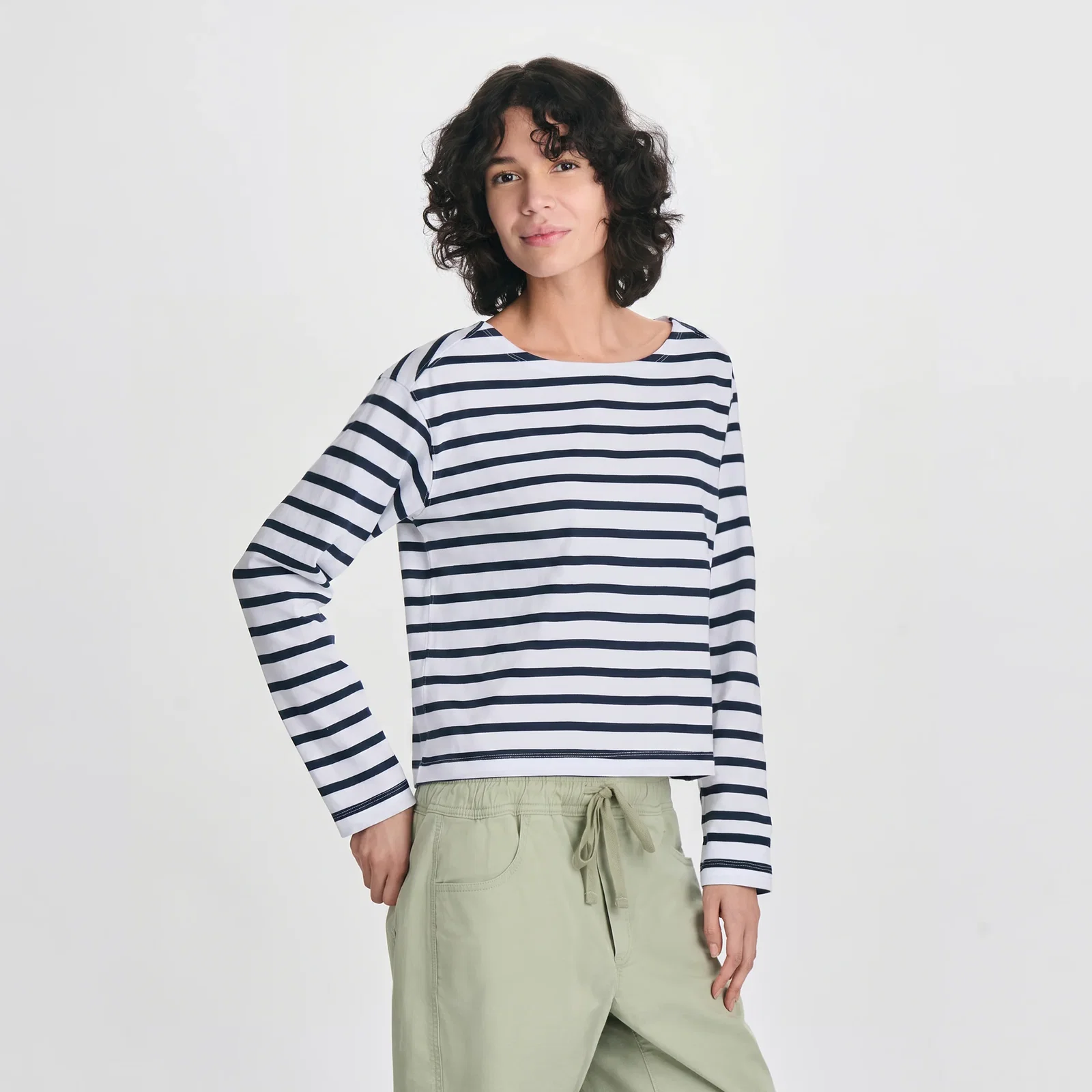 Image of Women's Sailor Bateau Neck T-Shirt