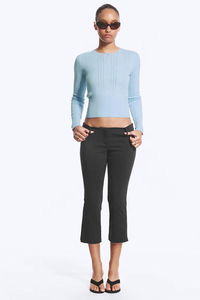 SHEER A-LINE LONG-SLEEVD SHIRT