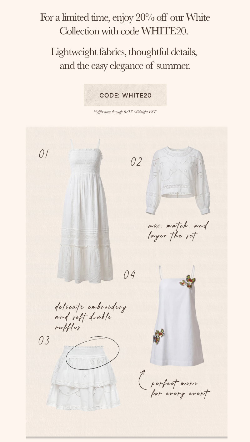 White Collection | 20% Off Collection