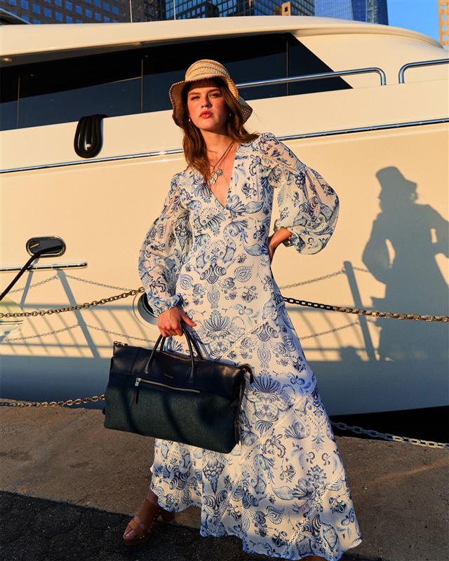 Image of In Your Dreams Maxi Dress - White/Blue