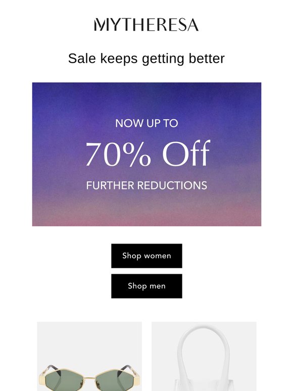 Sale just got better: Now up to 70% off