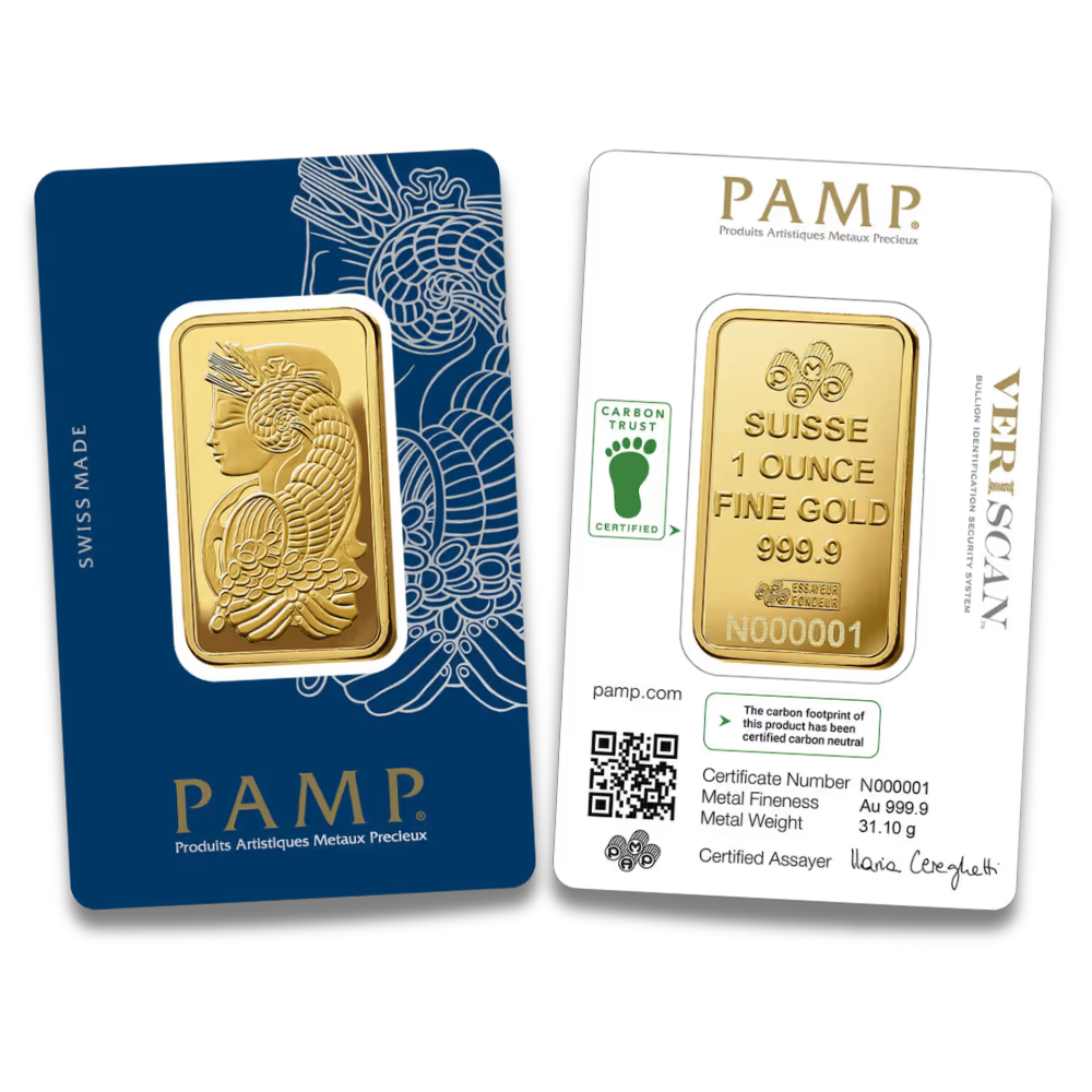 ON SALE: 1 oz PAMP Suisse Lady Fortuna Veriscan Gold Bar (New w/ Assay)