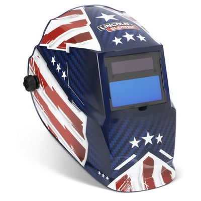 Lincoln Electric Auto-Darkening Welding Helmet with Grind Mode, Ellipsis 5 Patriot, Variable Shade 9–13, Model# K5617-2