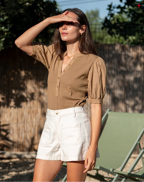 Earhart Ribbed Henley Top