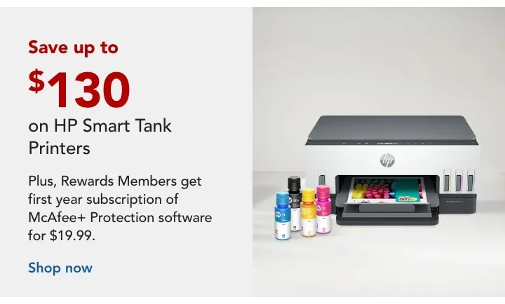Save up to $140 on HP Smart Tank Printers
