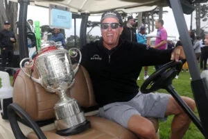 Phil Mickelson attends The Workday Charity Classic, hosted by Stephen and Ayesha Curry's Eat. Learn. Play. and Workday, at Franklin Elementary School on September 10, 2021 in Oakland, California.