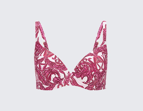 BH, gemustert, Pink-Weiß, Vorderansicht