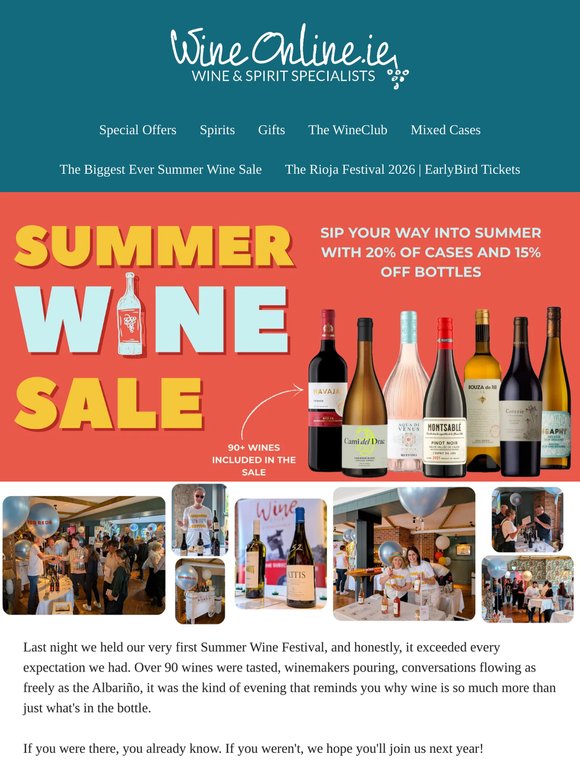 The Summer Wine Sale is NOW on 🍷☀️