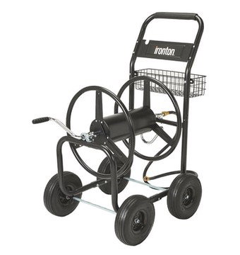 Ironton Garden Hose Reel Cart, 300ft. Capacity, Fits 5/8in. Hose, 10in. Pneumatic Tires