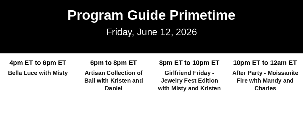 Program Guide Primetime