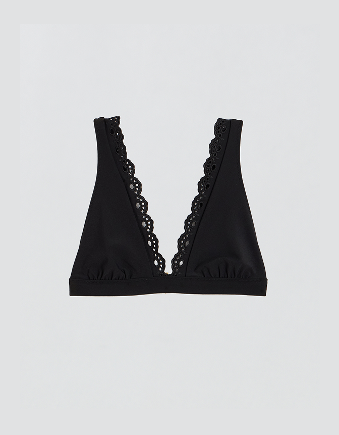 Unsubscribed Eyelet Bikini Top