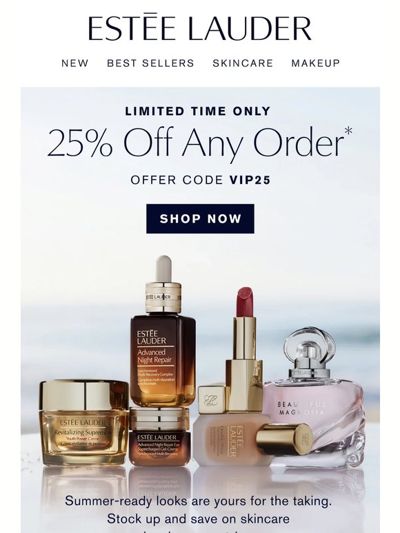 Summer Beauty Event ☀️ 25% Off Any Order.