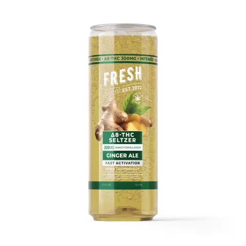Image of 300mg Ginger Ale THC Seltzer - D8 Nano - Fresh