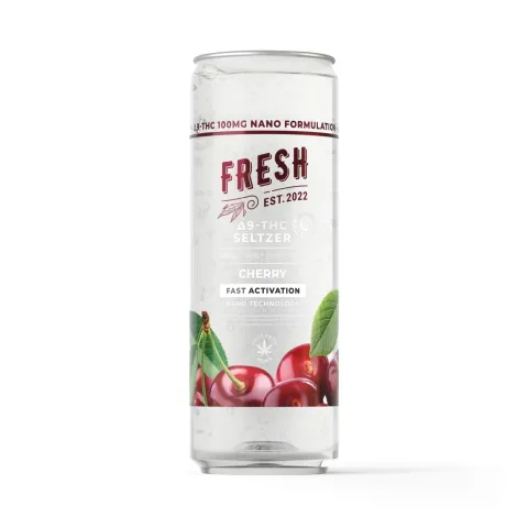 Image of 100mg Cherry THC Seltzer - D9 Nano - Fresh