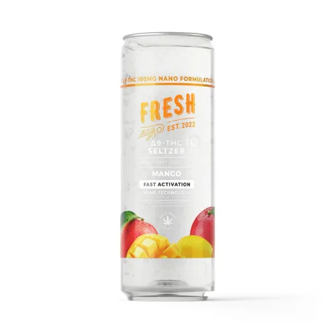 Image of 100mg Mango THC Seltzer - D9 Nano - Fresh