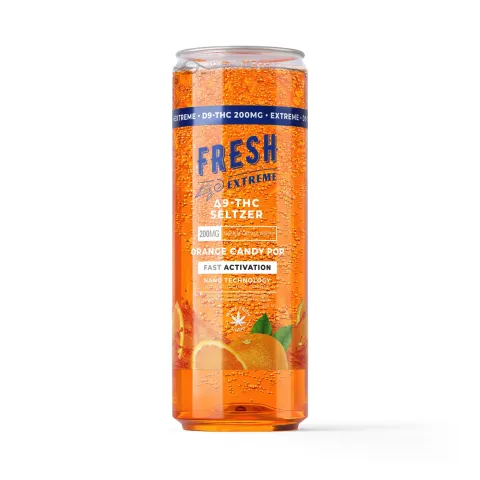Image of 200mg Orange Candy Pop THC Seltzer - Delta 9 Nano - Fresh