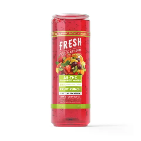Image of 300mg Fruit Punch THC Water - D8 Nano - Fresh