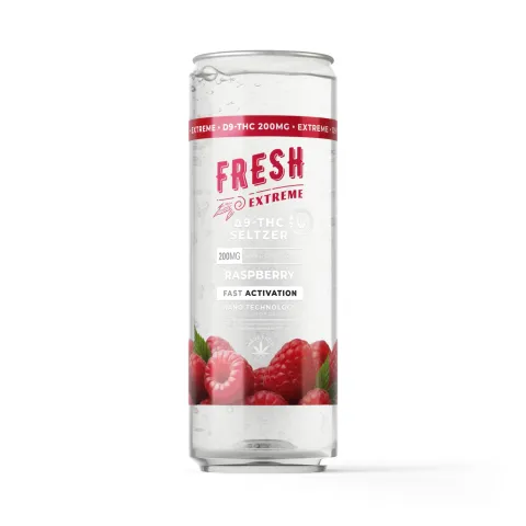 Image of 200mg Raspberry THC Seltzer - D9 Nano - Fresh