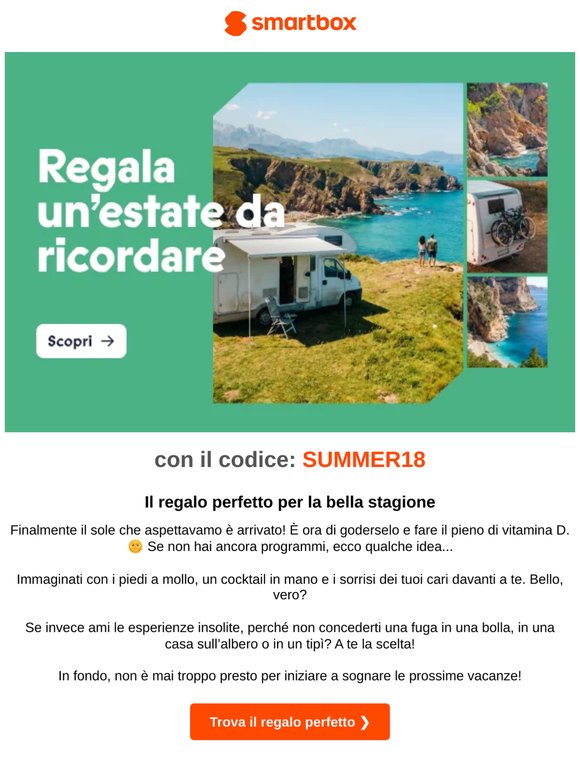 Regala ricordi da vivere quest’estate