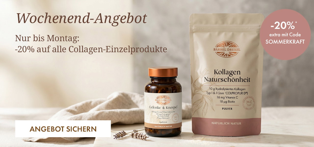 Nur bis Montag -20% auf alle Collagen Einzelprodukte