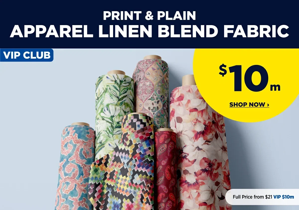 VIP Price $10M Print & Plain Apparel Linen Blend Fabric