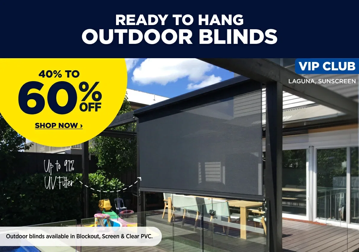 VIPs Save 40-60% Off Ready To Hang Outdoor Blinds
