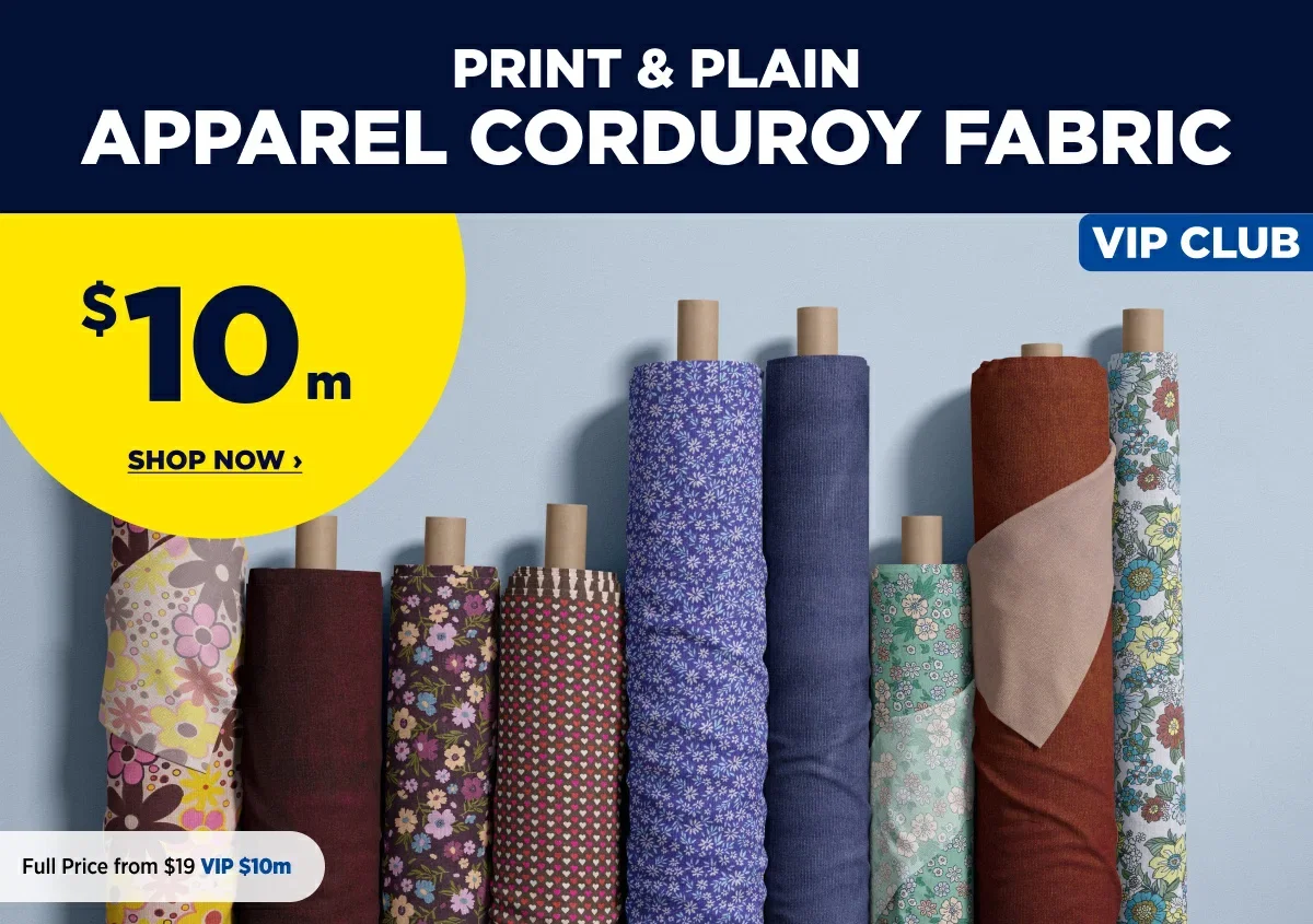 VIP Price $10M Print & Plain Apparel Corduroy Fabric