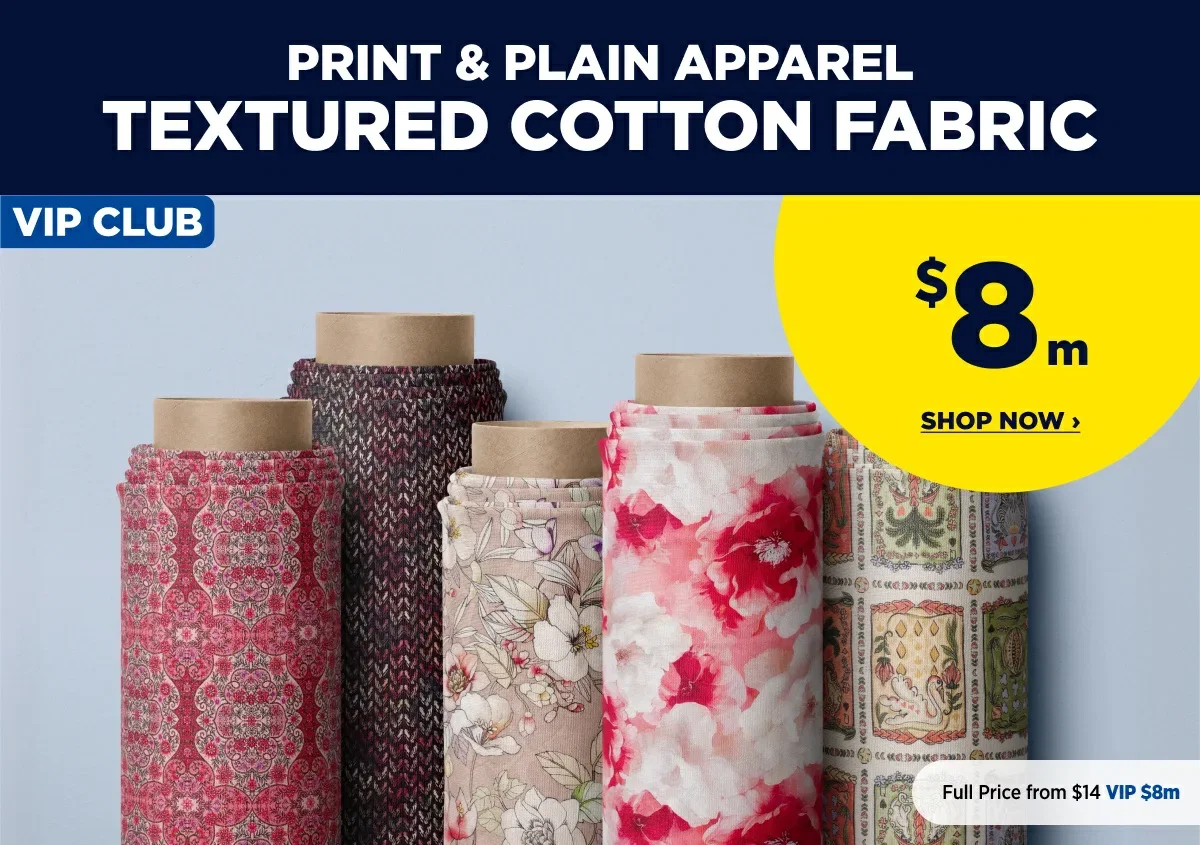 VIP Price $8M Print & Plain Apparel Textured Cotton Fabric