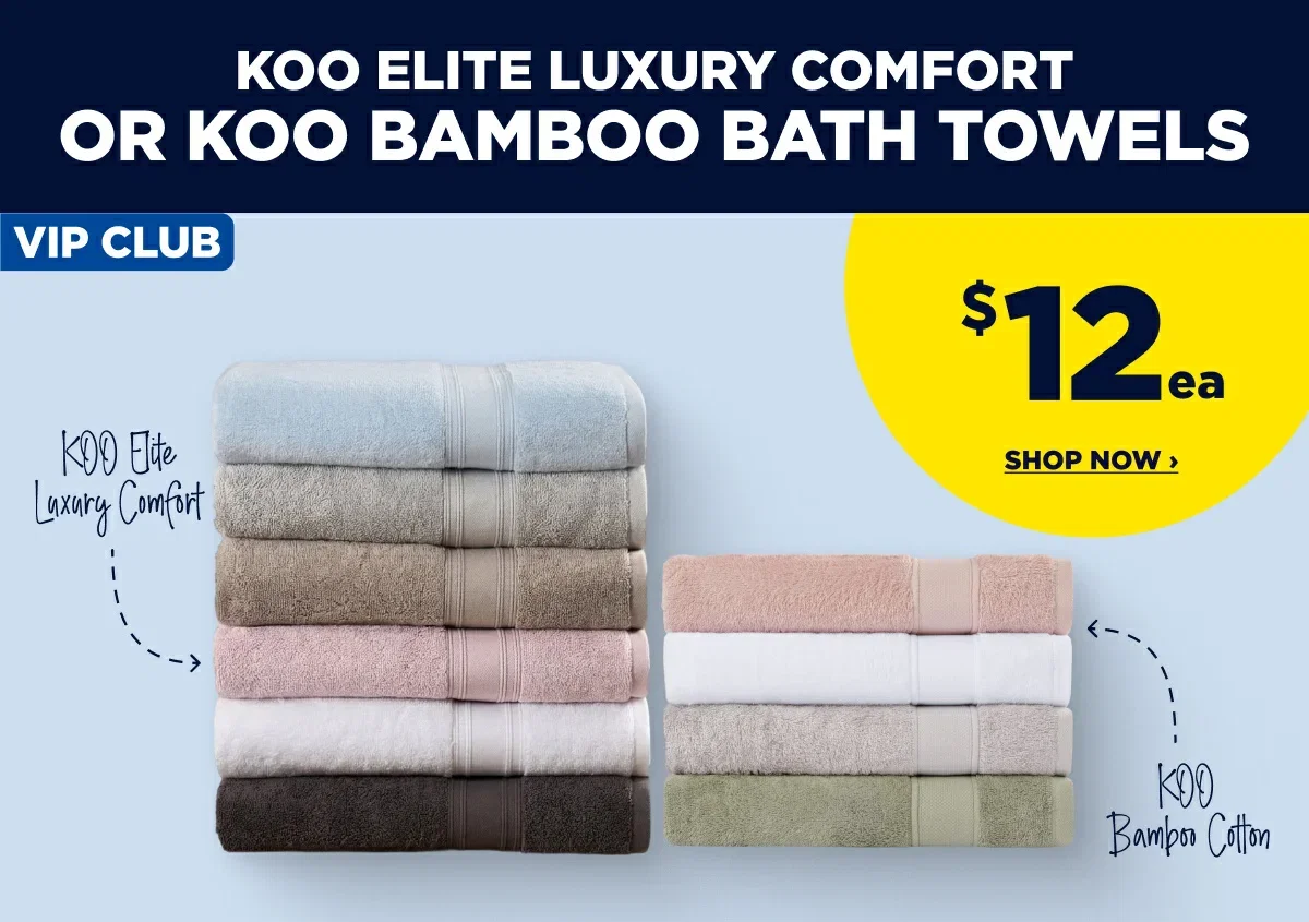 VIP Price $12ea Koo Elite Luxury Comfort Or Koo Bamboo Bath Towels