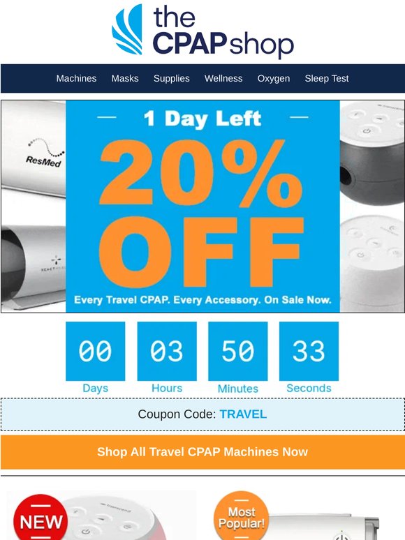 Your Travel CPAP is Still On Sale—But Not For Long!