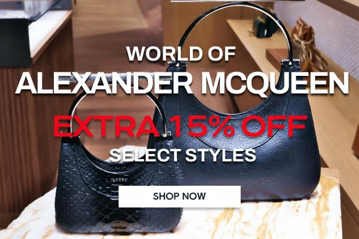 Alexander McQueen handbags with an extra 15% off select styles. Shop now.