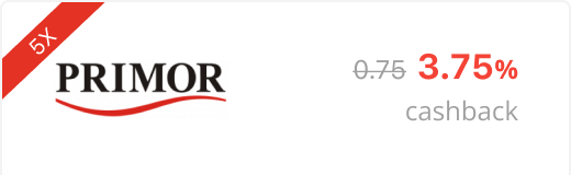 3.75% de supercashback Primor