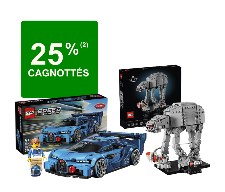25% cagnottés sur une sélection LEGO