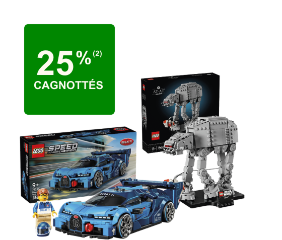 25% cagnottés sur une sélection LEGO